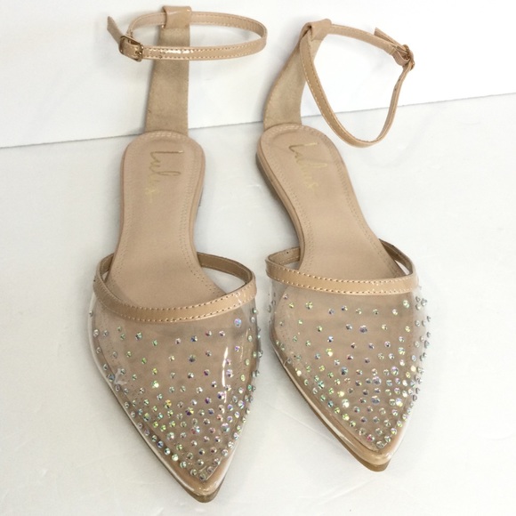 Lulus Crystal Point Toe Flats - Picture 6 of 8